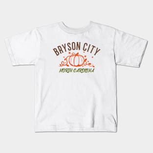 Bryson City, North Carolina Fall Kids T-Shirt